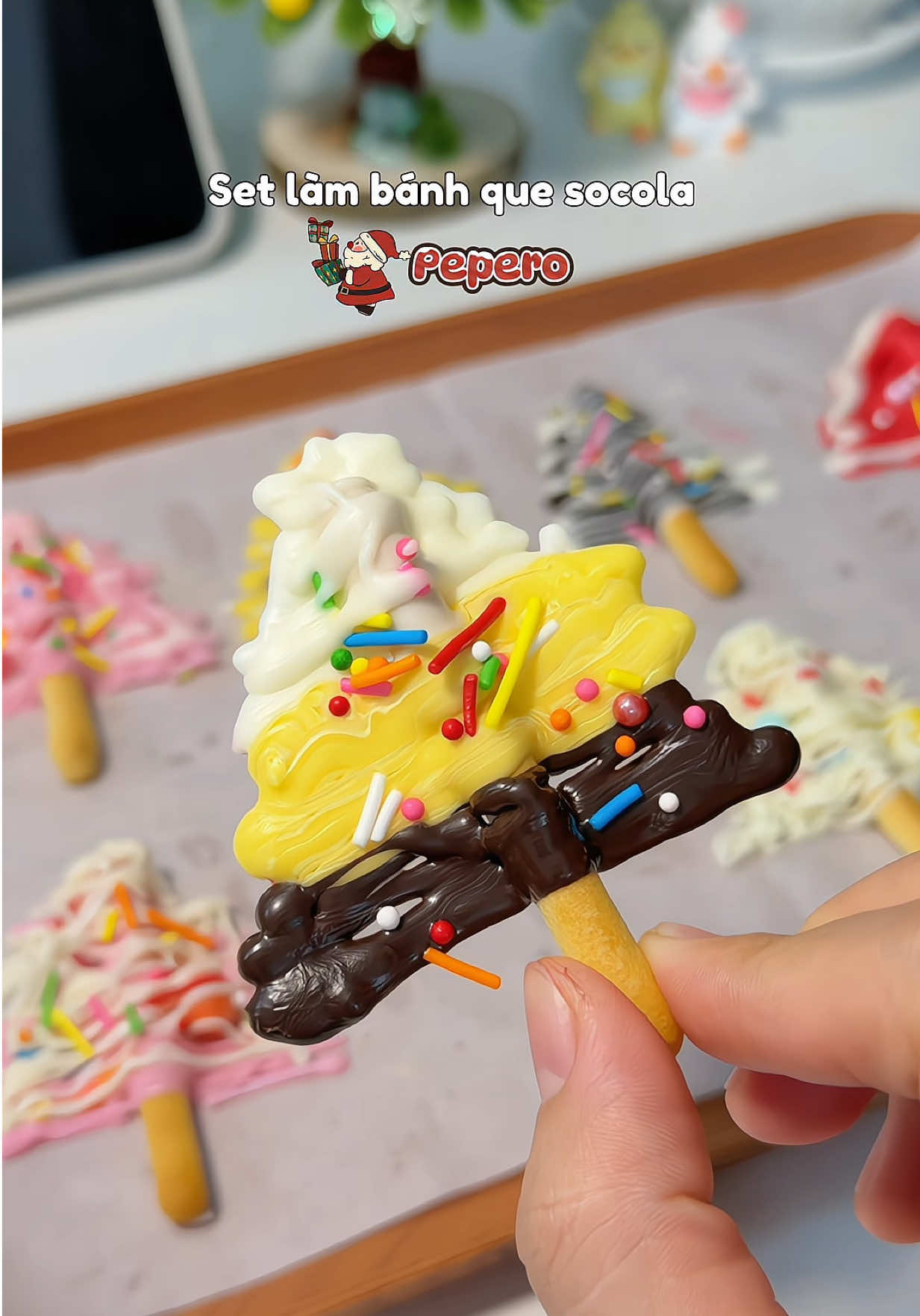 Set làm bánh Quy que Socola Pepero đầy đủ nguyên liệu #giangsinh2025 #noel #christmas #pepero #xuhuong 