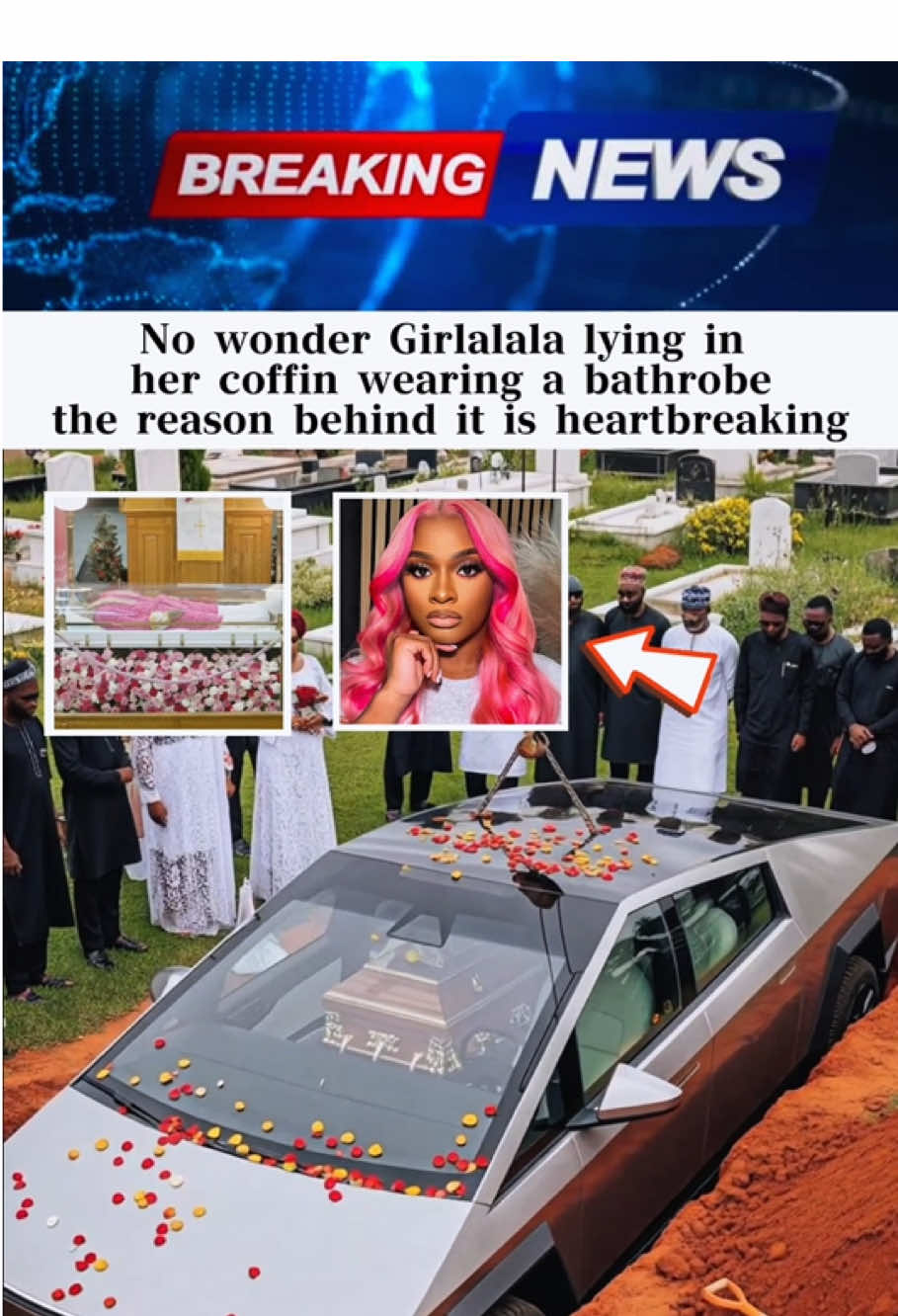 No wonder Girlalala lying in her coffin wearing a bathrobe,the reason behind it is heartbreaking.#girlalala #usa #us #fyp #foryoupage 
