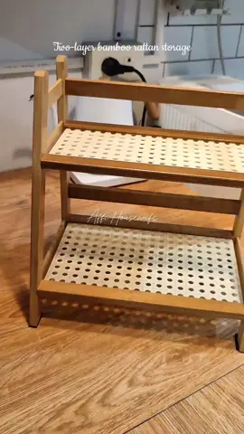 Two-layer Bamboo Rattan Storage na aesthetic tingnan at space-saver pa. Magcheckout ka na baka maubusan kapa🛒😉#checkoutna #fypシ #storagerack #addtocart #spacesaver 