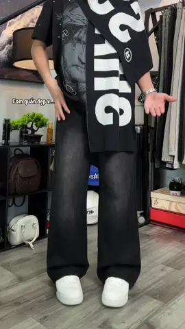 Quần jean xuông rộng #vietm65 #myoutfit #xh #quanjean #quanongrong 