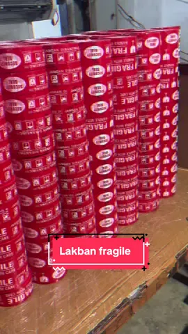 Lakban fragile merah ,harga termurah di indonesia #pabriklakban #packging #grosirlakban 