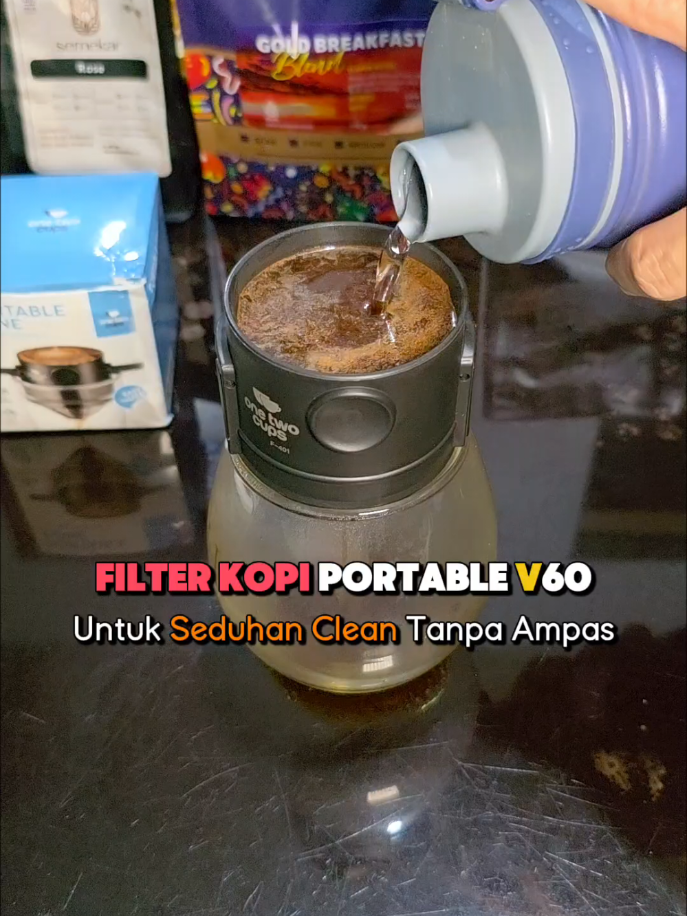 Minum kopi sekarang makin clean tanpa ampas sama sekali. Cukup pakai filter kopi portable ini, tinggal isi kopi dan tuang air panas. Model cone mirip V60 jadi hasilnya tetap aromatik seperti di kafe. Lebih hemat karena gak perlu beli filter paper lagi. Langsung cek keranjang kuning buat lihat harganya! #v60_coffee #v60coffee #coffeemaker #alatkopi #manualbrew 
