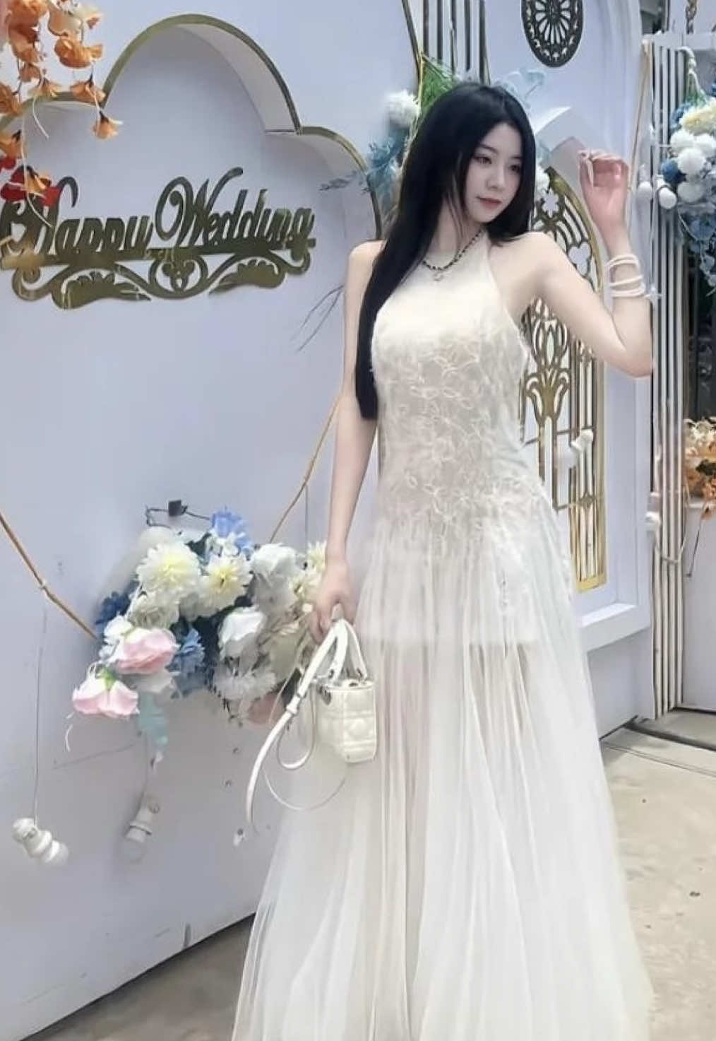 Váy Dự Tiệc, Váy Đi Ăn Cưới Dáng Dài Cổ Yếm Ren Phối Lưới Xoè Bồng Sang Trọng, Váy Tiểu Thư #vaytiec #vaytieuthu #váyxinh #vaycongchua #vaydai  @ThanhLamOutfits  @ThanhLamOutfits  @ThanhLamOutfits 