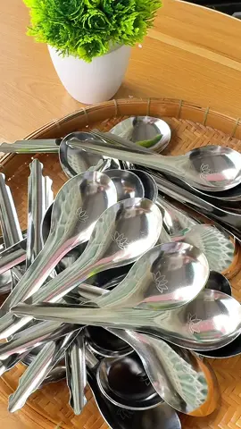 Combo 50 cây muỗng inox ăn cơm lòng trơn hình bông sen #muỗng #muonginox #combo50muonginox #emhuongbantaphoa 
