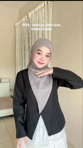 Hijab simple Plain Square by syamilah warna ash Grey😍