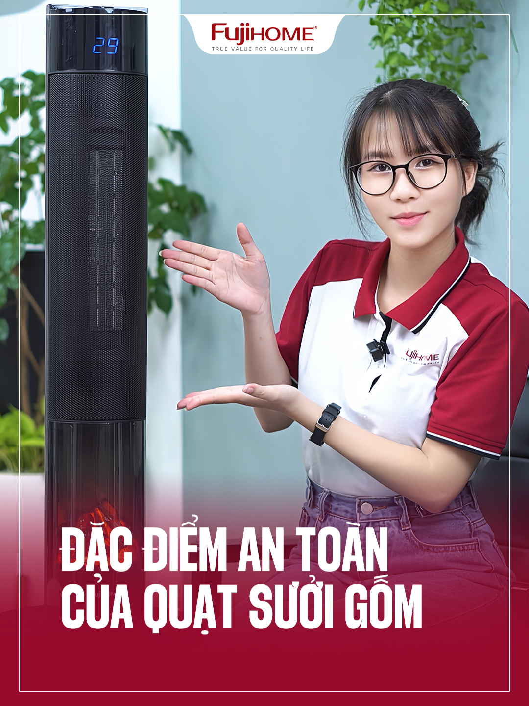 FH1950 | Đặc điểm an toàn của quạt sưởi gốm #fujihome #tiktokshop #quatsuoi #giadungthongminh #giadungtienich #trending #xuhuong #fyp