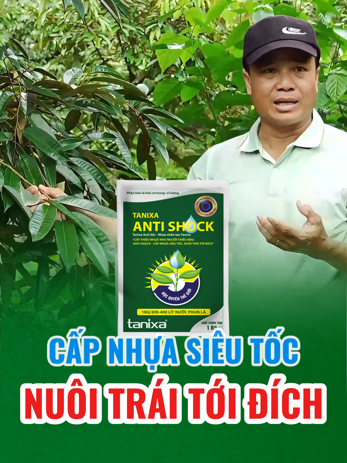 Thời điểm chuyển mùa nhưng cây đang nuôi trái sẽ rất dễ bị sốc, mất sức, hụt nhựa làm rụng, rớt lá chân, nhưng không thể bón phân. Bà con hãy bổ sung ngay cử Tanixa Anti Shock - Cấp nhựa siêu tốc - Nuôi trái tới đích để cây khỏe nuôi trái mà lại nhẹ công phục hồi nha #Antishock #Nhuanhantao #Tanixa