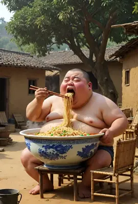 Big man Oversized Food / Noodles . #comedyclips #funnycontent #laughoutloud #funvideos #funnymoments 