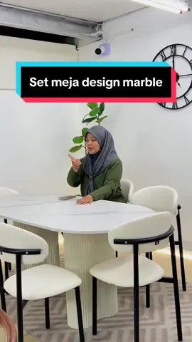 design marble macam ni, barulah cantik 😍 #diningchair #setmejamakan #tiktokshop1212yearendsale #tiktokshop #setmeja 