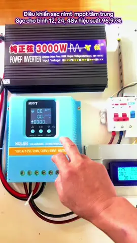 Điều khiển sạc nlmt  mppt tầm trung Sạc cho bình 12, 24, 48v hiệu suất 96,69% #DuyNK #sacnlmt #dieukhiensac #mppt 