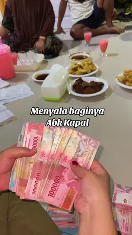 Alhamdulillah menyala baginya Abk Kapal✨🔥, semoga tambah banyak dallenya🥰 #fyp #gajian #abkkapal #nelayan #CapCut 
