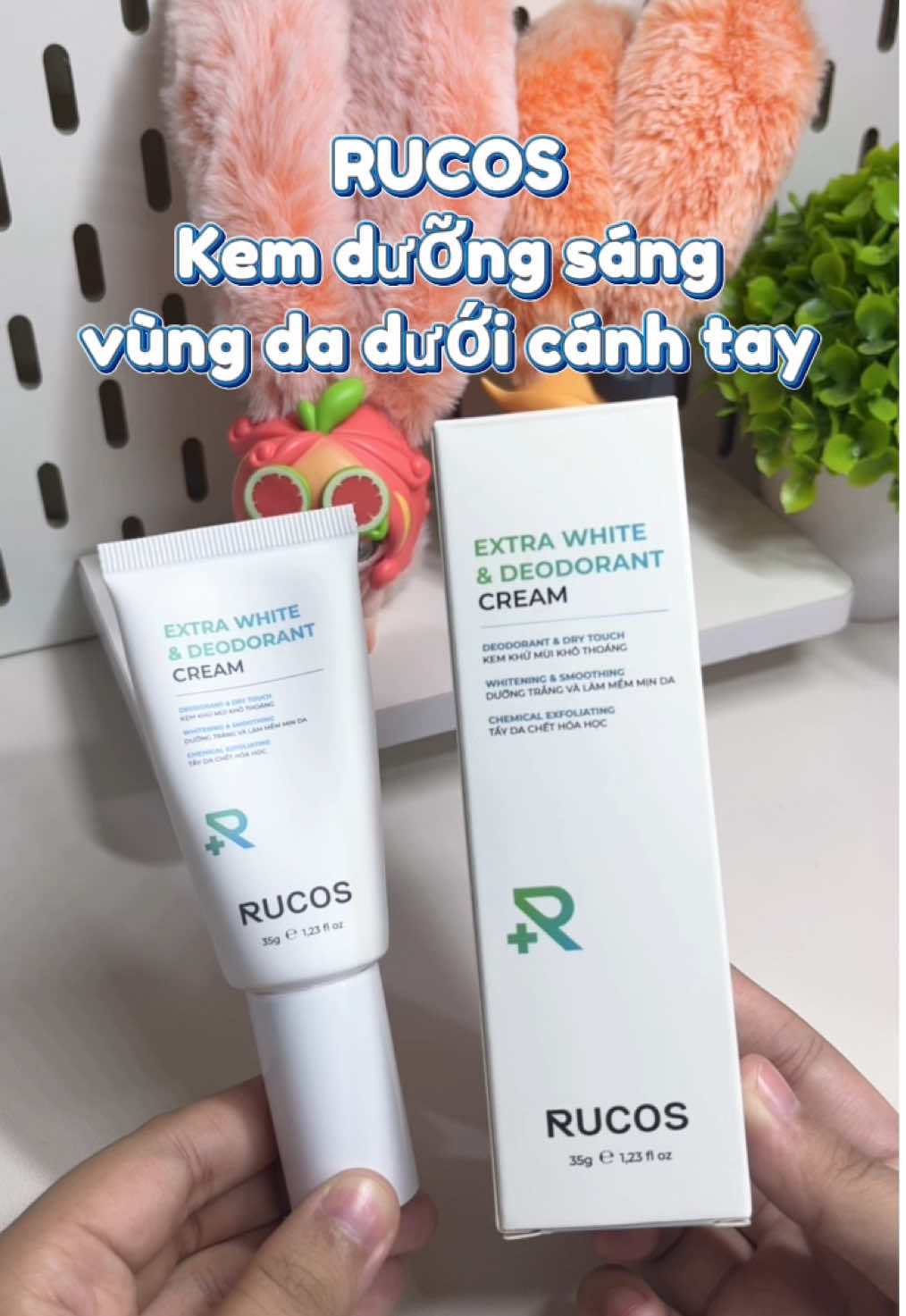 Extra White & Deodorant Cream - Kem dưỡng vùng da dưới cánh tay 35g - Rucos kem nách #rucos #duongsangda #goclamdep #viral #trending 