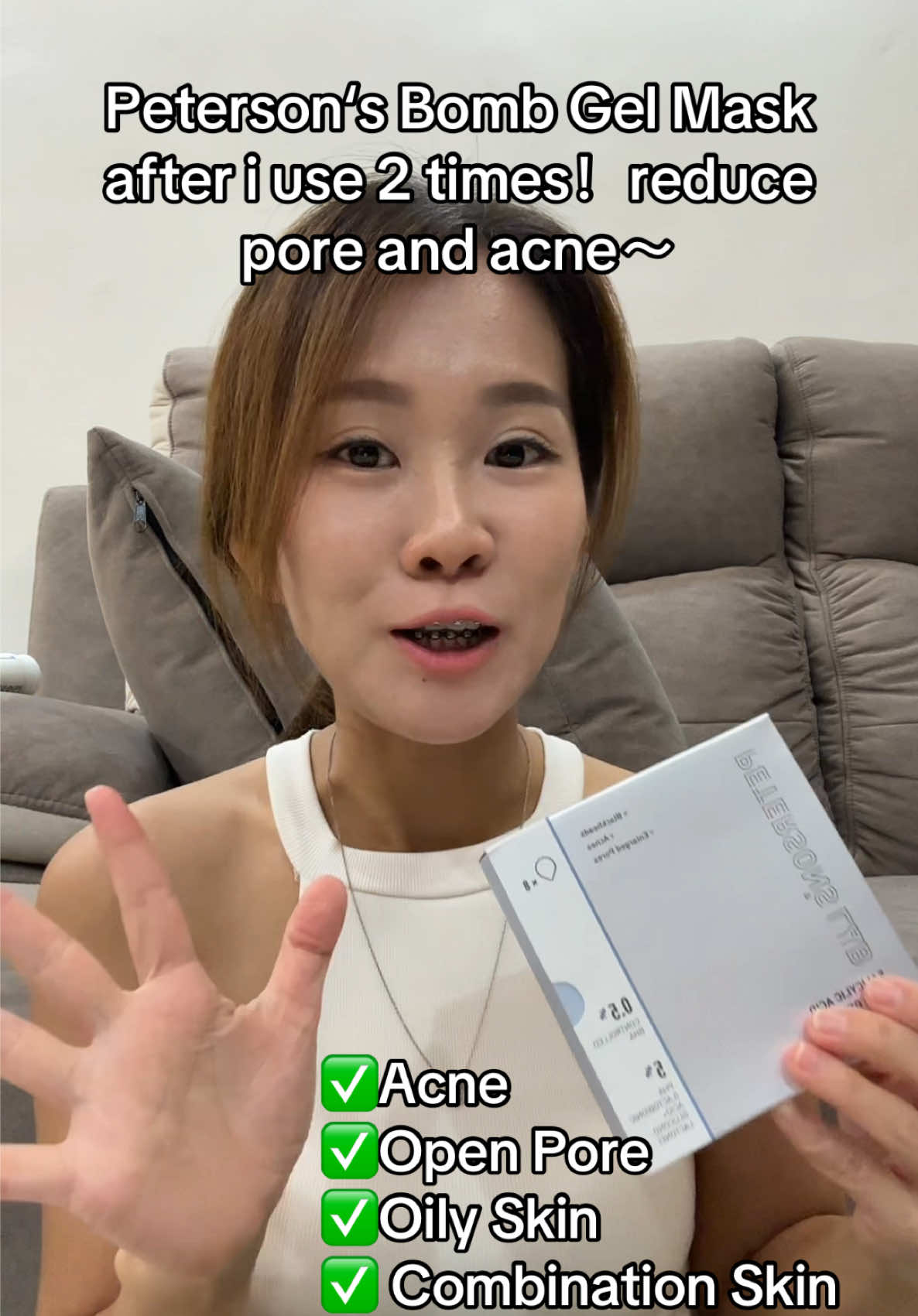 review～2 times pore kecil and acne kurang～