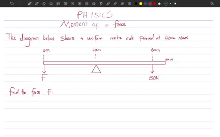 Physics || Moment of a force || Lesson Example  For online classes Whatsapp on 960746873