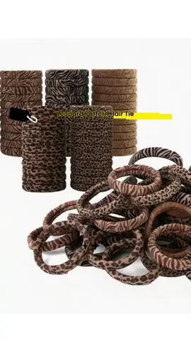 Leopard Pattern Hair Tie, Soft Elastic Hair Tie for Women & Girls, Suitable for Thick Hair, Ponytail Holder, Elastic Hair Accessory #hairaccessories #hairclips #latinahair #wingirlhairreview #teenbraider #accessorymusthave #personalizedbracelet #siliconebracelets #boybraids #viralhairfinds