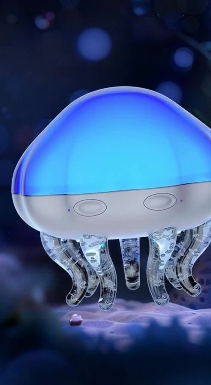 Jellyfish Shaped Projector Light| Remote Control Timer| USB Powered Ripple Night Light for Kids Room #solarlights #campinglight #makeupvanitywithlights #diylighting #drawingprojector #kidsdrawingprojector #solarlamp #lightingaccessories #smartchristmaslights #bedroomprojector