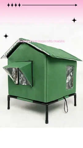 Insulated Outdoor Cat House for Winter & Indoor Use, Warm Cushioned Cat Shelter, Easy Assembly Design, Suitable for All Seasons #automaticcatlitterbox #stainlesssteellitterbox #petpivotlitterbox #catlovergifts #SummerHomeDecor #chickenkeepingmusthaves #luxuryforcats #diyforcat #seniorcats #heatedpetbed
