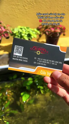 Mẫu card cứu hộ xe oto Thiết kế theo yêu cầu  ☎️: 07.03.06.09.12 0989.01.00.81