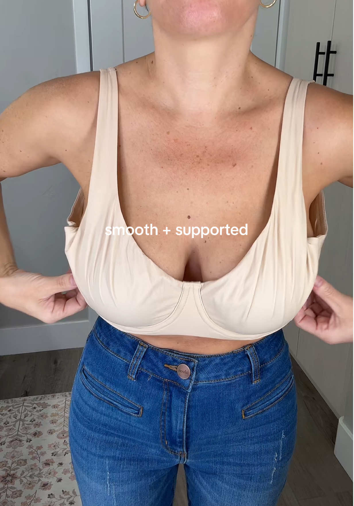 true to size, smooth, and comfy balconette bra  #bra #balconettebras #brarecommendation #comfybra  #supportivebra 