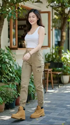 Quần Jogger Túi Hộp Nữ HUMAN chất kaki thô lên dáng chuấn form #quankaki #quannu #xuhuong 