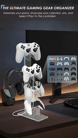 3-Layer Game Controller Stand & Headphone Stand, Storage Rack for Ps5/s4 Controllers, Controller Holder & Headset Stand, Gaming Accessory #coolgadgets #TechGadgets #electronics #bestheadphones #ps5coolingstand #standmixeraccessories #4in1armrestcharger #360phonestand #deskgadgets #ps5accessories