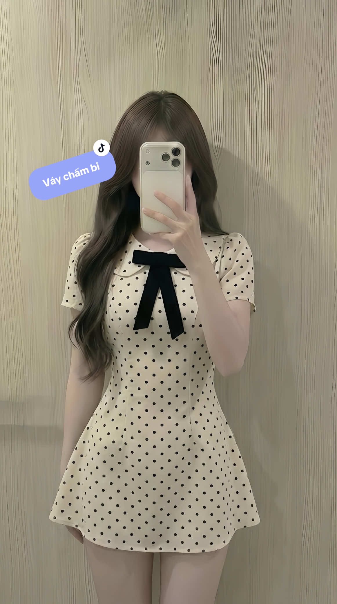 Outfit nữ Váy chấm bi cổ sen đính nơ#outfit #viral #myoutfit #hot #thuha07072004 