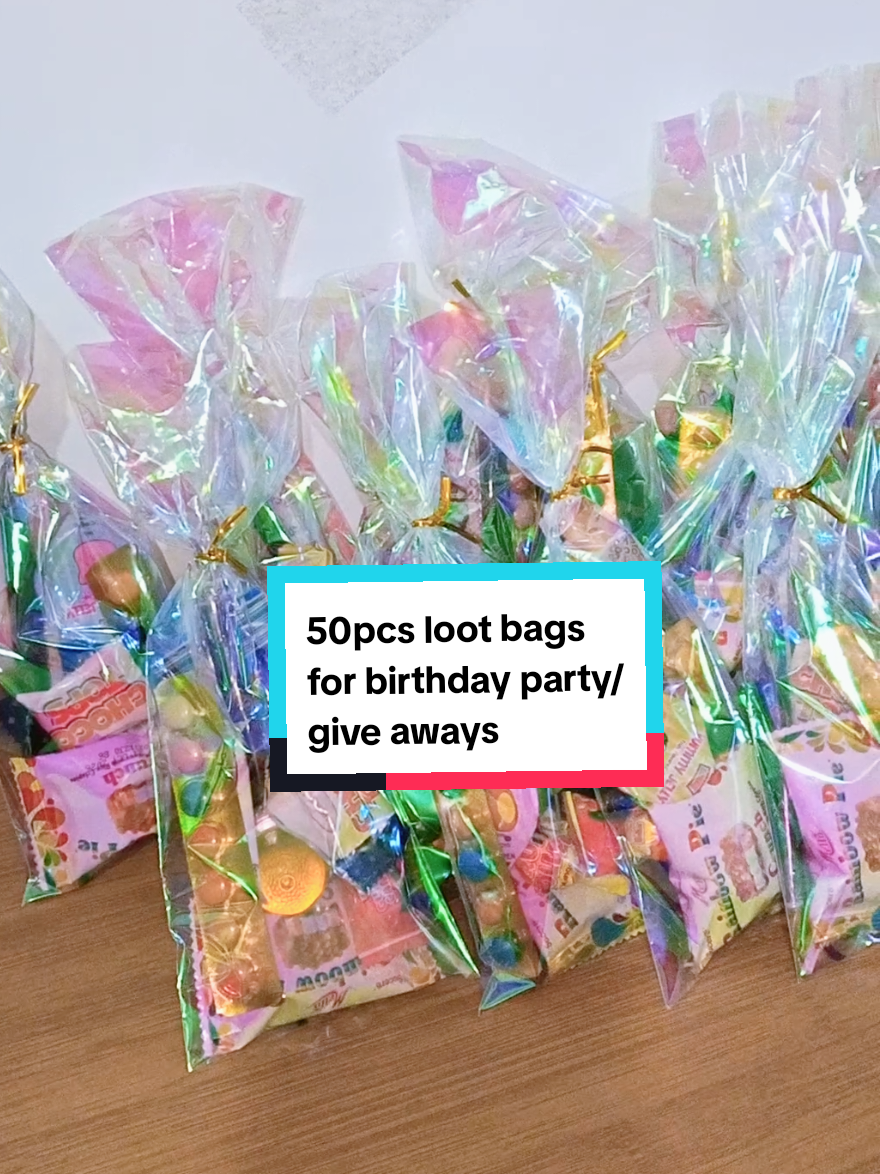 50pcs loot bags for birthday party and give aways 🥳🎉🎊 #lootbags #lootbag #packagingplastic #plasticlootbags 