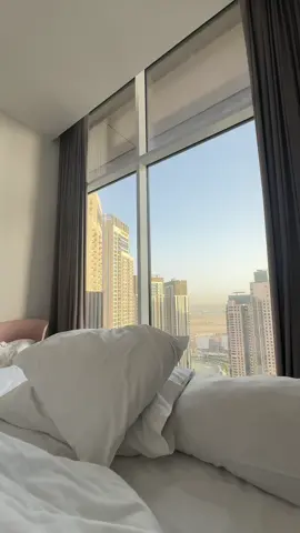 Morning View 🤍 #rebelafridi #dubai #creekharbour #redhead #fyp 