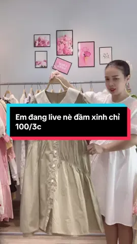 Em đang live nè đầm xinh chỉ 100/3 c #damxinh #vintage #vayxinh #2hand #ngoan2hand 
