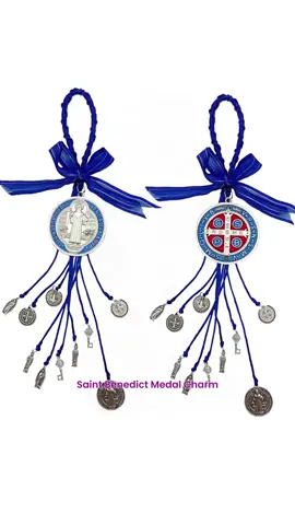 Saint Benedict Medal Protection Blessing Charm, Catholic San Benito Medalla Handmade Jewelry, Car Hanging Charm for Men & Women #antiquejewelry #charmnecklace #necklaceset #christianbracelets #functionaljewelry #faithjewelry #christmasjewlery #keepsakejewelry #silverpendantset #reelsjewellery