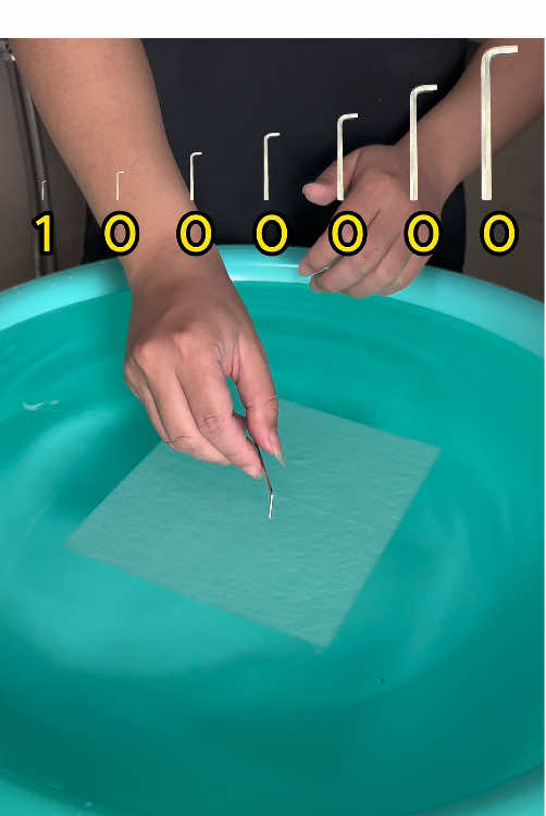 How much paper does it take to make the object float? #experiment #asmr 