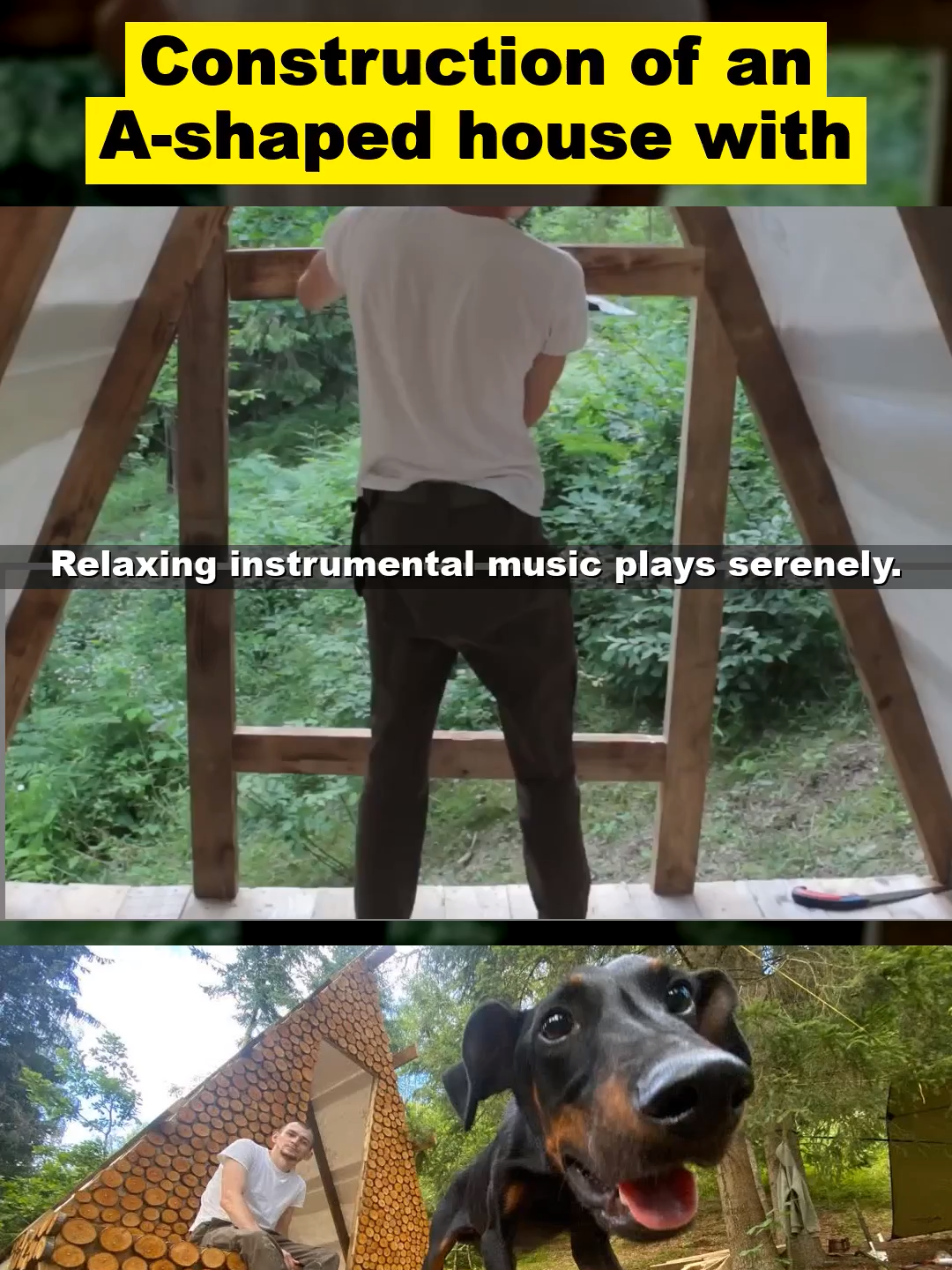 Construction of an A-shaped house with your own hands. Part 2 02  #Relaxing #Instrumental #Music #Plays