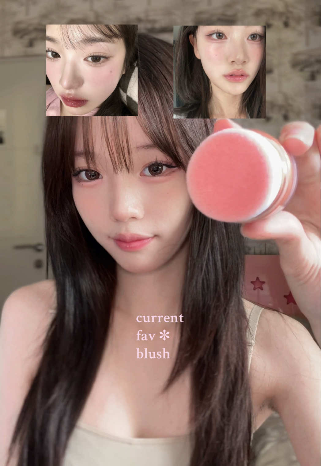 no fallout terus ada sheer glitter nya bagus bgtt #blushon #hanasui #BeautyTok 