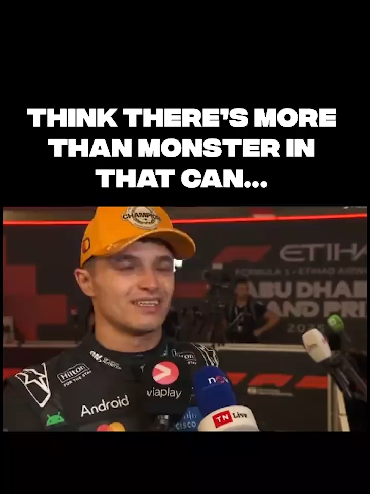 Monster as a mixer?.. #landonorris #f1 #monsterenergydrink