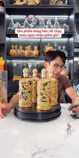 Đế Vương Khảm Rồng Giá Ưu Đã 1L #binhthuytinhngamruou #chaidungruou #vochairuouthuytinh #binhthuytinhdep 