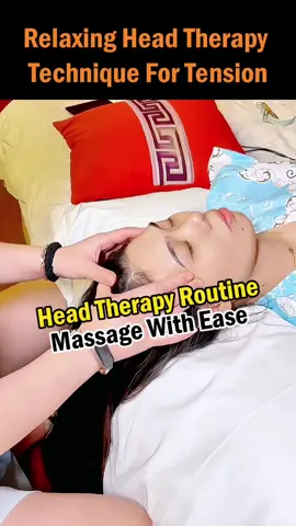 Relaxing Head Therapy Technique For Tension
 
 This head massage routine focuses on easing tension throughout the scalp, temples, forehead, and the sides of the head. The technique helps promote better circulation in the surrounding tissues, which may support clearer and more comfortable sensations across the head. By working through multiple regions including the sides of the scalp and the back of the neck, this routine encourages a calming effect that can soften tightness and reduce overall head pressure. The gentle stimulation around the ears and upper neck also contributes to a soothing experience that helps the whole head feel more relaxed and refreshed.
 Precautions:
 - Excessive pressure on the temples may cause headaches.
 - People with skin damage, skin allergies, head injuries, brain surgery history, or infants are not suitable for this massage.
 
 #headmassage #scalptherapy #headrelaxation #templemassage #foreheadmassage 