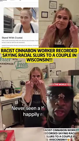 She made it her business to let them know she didn’t care who knew what she was!!!🤯🚨#wisconsin #cinnabon #maga #america #mustsee 