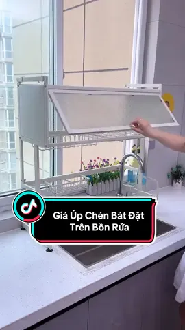 Giá úp chén bát đặt ngay trên bồn rửa #giadungthongminh #giadungtienich #giaupchenbat 