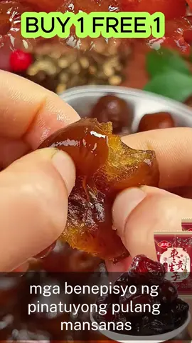 Dried Red Apple Para kina Mama, Papa at sa mga nakatatanda ❤️ Red dates: nakakatulong sa relaxation at mas maayos na tulog 🌿 🎁 Buy 1 Take 1 – ngayong araw lang 👉 Umorder na sa cart!#TIKTOK #TRENDING #viral #heathy #food #dried #tiktokvideo