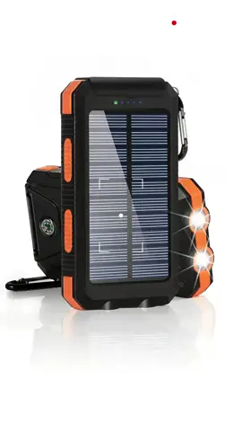 10000mah Portable Solar Power Bank, Solar Powered Charger with Dual LED Flashlights, Perfect for Travel & Camping, Top Picks #powerbank #portablecharger #smartphones #4in1charger #campinglight #outdoorcamping #travelaccessories #flashlights #campingmusthave #powerbanks