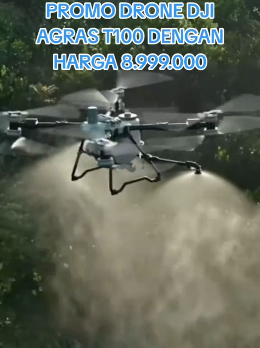 PROMO AKHIR TAHUN DRONE DJI AGRAS T100 DENGAN HARGA 8.999.000 DJI Agras T100 Standard Combo – Paket Lengkap Drone Pertanian Modern DJI Agras T100 hadir sebagai drone agrikultur terbaru dengan tangki semprot 100 liter dan tangki sebar 150 liter, dirancang untuk penyemprotan dan penyebaran pupuk secara cepat, akurat, dan efisien. Dilengkapi RTK presisi sentimeter, radar + LiDAR 360°, serta AI flight planning, T100 memberikan hasil kerja optimal di lahan luas. #petanimuda #petanimilenial #dronet100 #promo #fyppppppppppppppppppppppp 