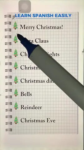 Merry Christmas 🎄 #learnspanish #easyspanish 