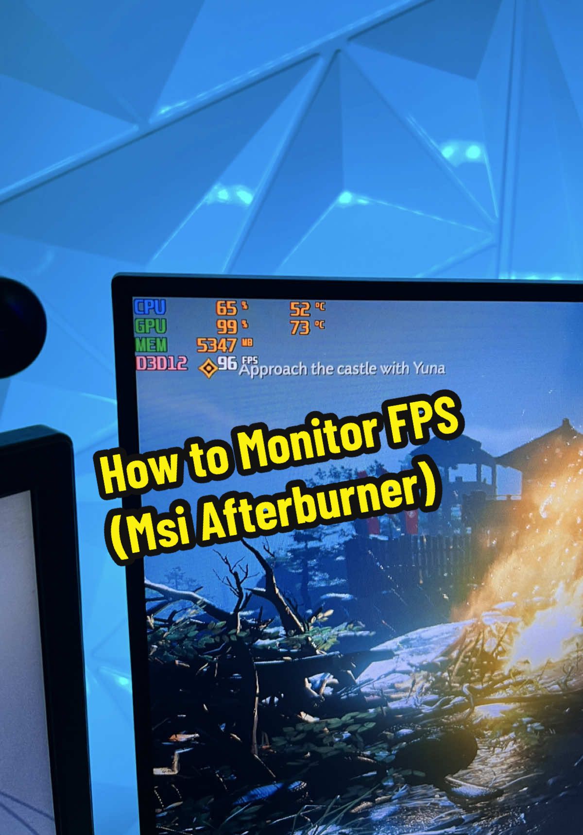Tutorial on how to monitor fps and setup mai afterburner #pcgaming #gamer #tutorial #desksetup #gaming 