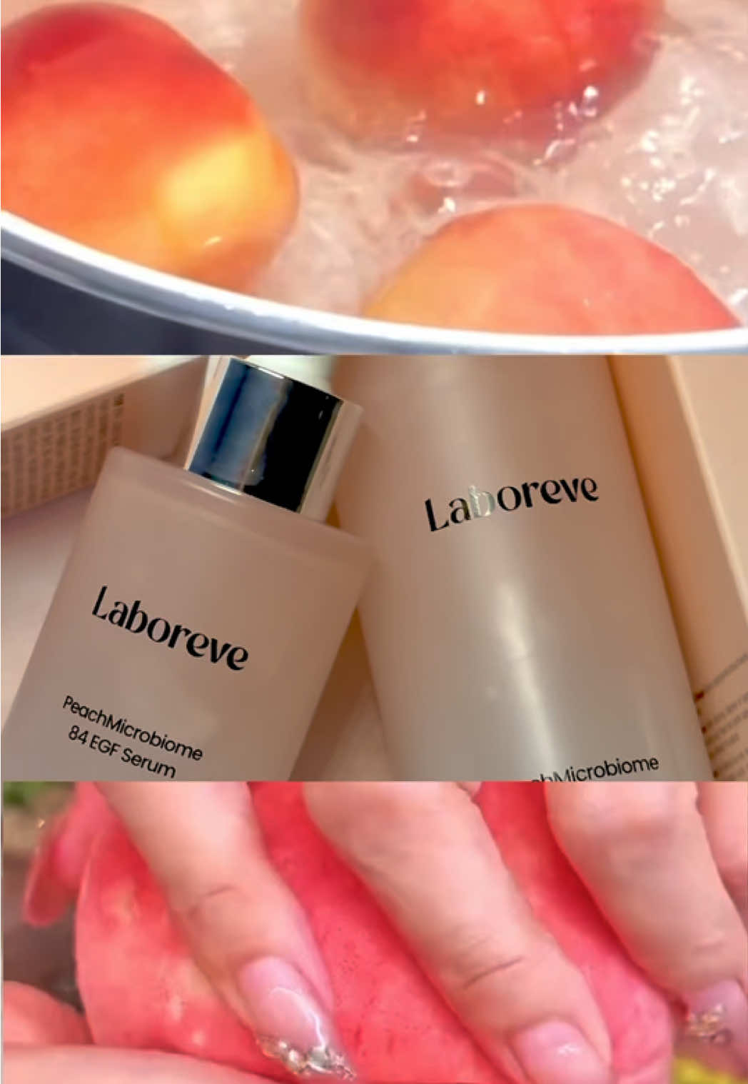 Trying the @Laboreve 🍑 Peach MicroBiotic Serum and Toner ✨. To deep hydrate sensitive skins and improve the skin carrier  #laboreve #peachbiome #koreanskincare #EGF #PDRN 