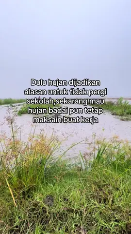 Hujan masih air 😇#petanimuda #traktorkubota #foryou #kubotag1000 
