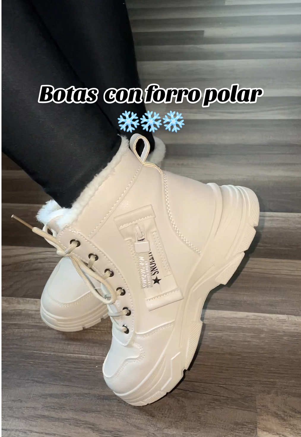 Botas con forro polar a para el frío Women's Solid Color Snow Boots #boots #womenboots #winterboots #winter #tiktokshoholidayhaul 