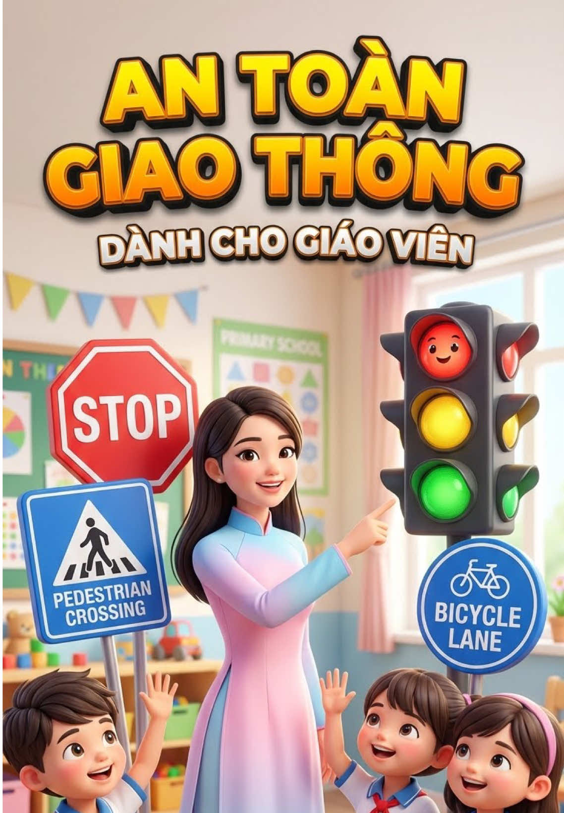 10 tình huống vui học An Toàn Giao Thông cho học sinh tiểu học. Video tổng hợp 10 tình huống gần gũi giúp học sinh tiểu học rèn luyện kỹ năng tham gia giao thông an toàn: sang đường đúng nơi quy định, đi xe đạp đúng hàng, đội mũ bảo hiểm, chấp hành đèn tín hiệu, không vừa đi vừa dùng điện thoại, chọn nơi vui chơi an toàn, đi đúng phần đường, dừng đỗ gọn gàng trước cổng trường, bật xi-nhan khi rẽ… Nội dung được thiết kế ngắn gọn, sinh động, phù hợp để thầy cô dùng trong giờ sinh hoạt lớp, hoạt động trải nghiệm hoặc chuyên đề An Toàn Giao Thông, giúp học sinh hình thành thói quen tốt ngay từ bậc tiểu học.#antoangiaothong #giaoviendientu #giaoductieuhoc #baigiangvideo #dayhocvoiai 
