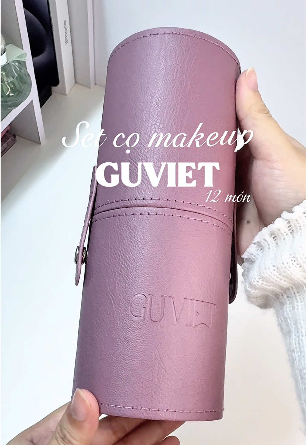 Bộ cọ makeup GUVIET 12 món lông mềm, bám phấn tốt #comakeup #guviet #coguviet #makeup #lynhreview 