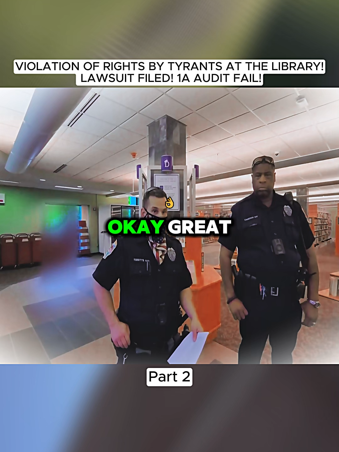 VIOLATION OF RIGHTS BY TYRANTS AT THE LIBRARY! LAWSUIT FILED! 1A AUDIT FAIL! #violation #tyrant #library #law #policeofficer #cops #copsoftiktok #journalist