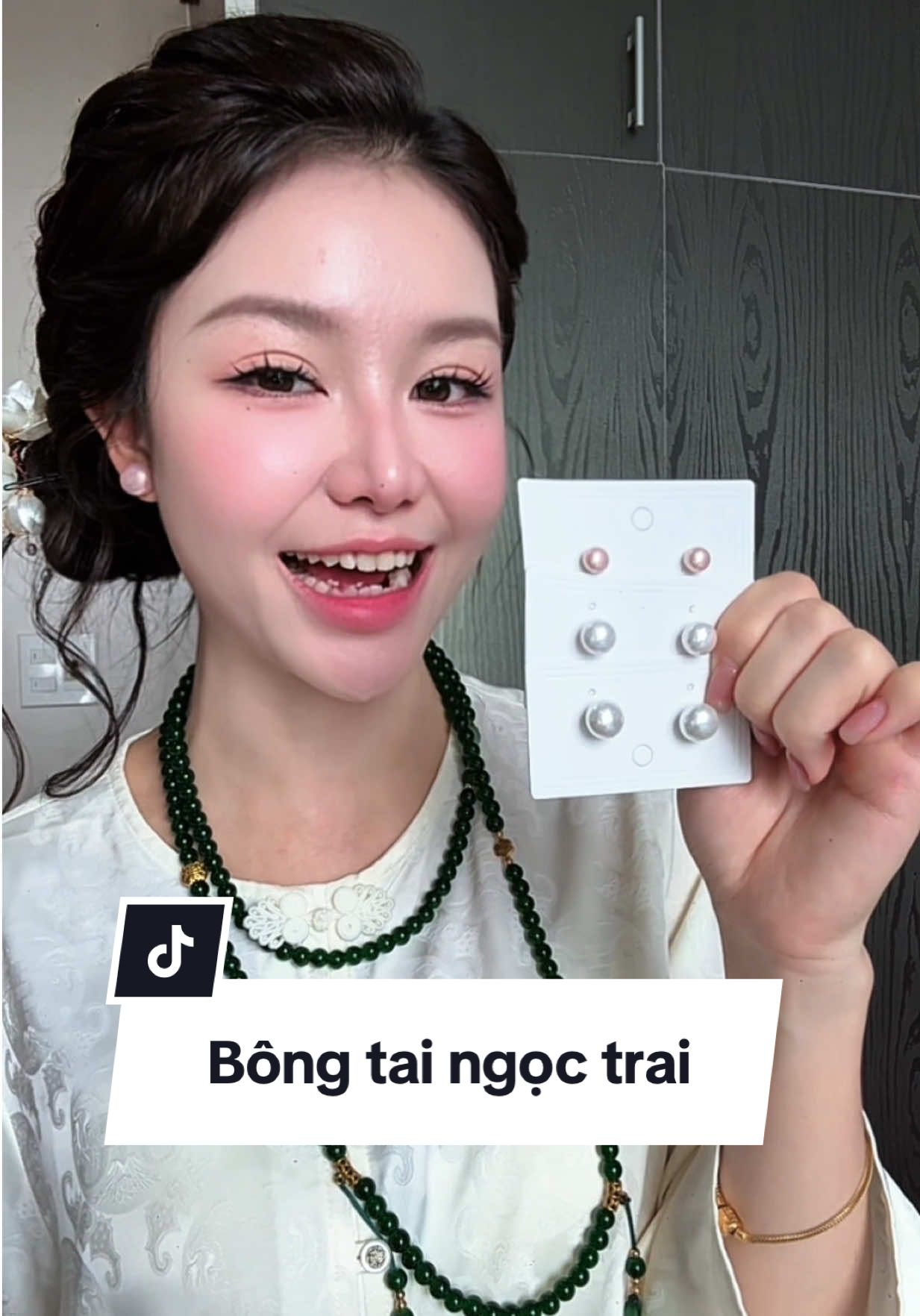 Bông tai ngọc trai #nhungmiu0401 #bongtai 